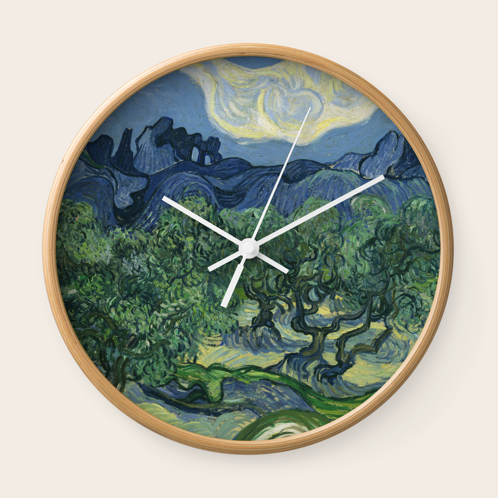 Vincent Van Gogh Olive Trees In A Mountainous Landscape Wall Clock By Constantchaos Society6