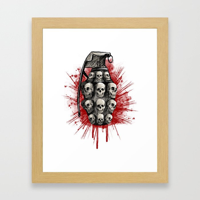 Bomb skulls Framed Art Print