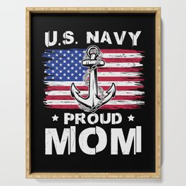 U.S. Navy Proud Mom Patriotic Serving Tray
