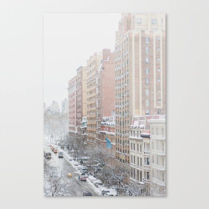 Upper West Side Snow - New York City Photography Canvas Print