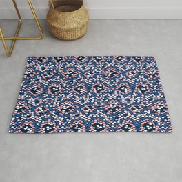 Snakeskin Pattern (Blue and Pink) Area & Throw Rug