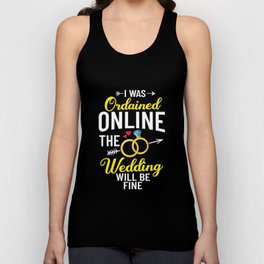 Wedding Officiant Marriage Minister Funny Pastor Unisex Tank Top