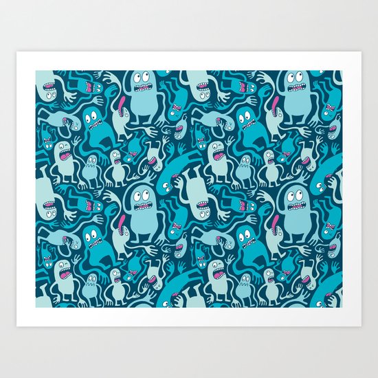 Monster Pattern Art Print