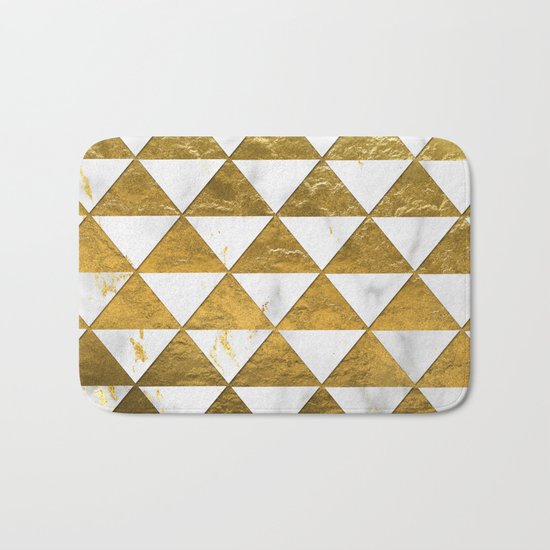 Marble and Gold Pattern #3 Bath Mat