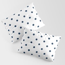 Navy Blue & White Polka Dots Pillow Sham