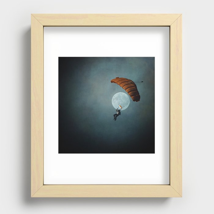 Skydiver's Moon Recessed Framed Print