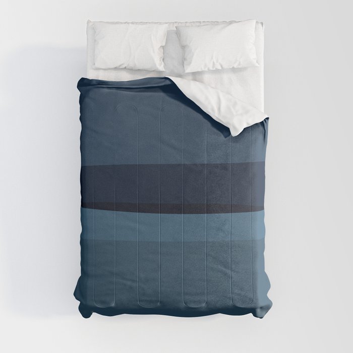 Modern Blue, Blue Painting, Blue Ombre Comforter