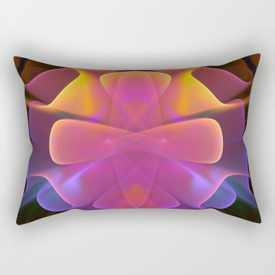 Curves and Colors, geometric abstract Rectangular Pillow