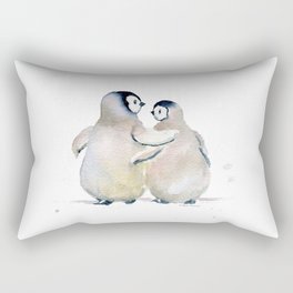 Two Little Penguins Rectangular Pillow