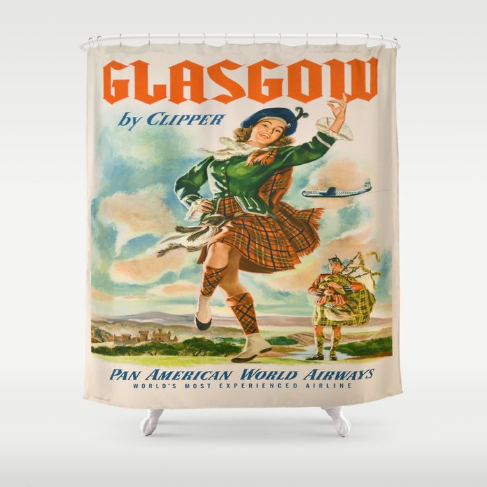 Vintage poster - Glasgow Shower Curtain