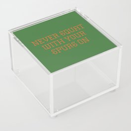 Cautious Squatting, Green Acrylic Box
