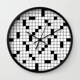 Crossword Puzzle - Write on it!  Wall Clock