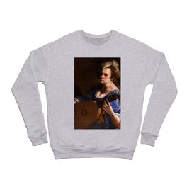 Artemisia Gentileschi - Self Portrait as a Lute Player Crewneck Sweatshirt