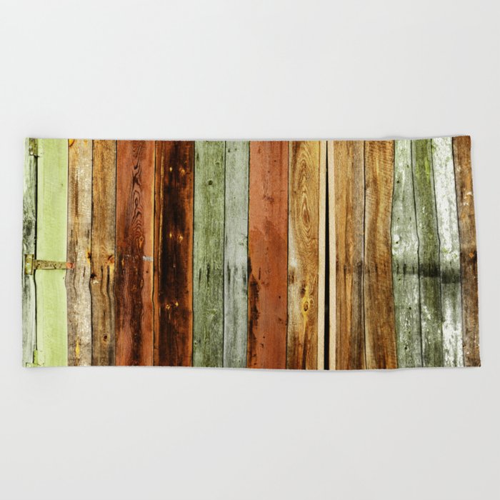 Rustic colored barn-wood Beach Towel