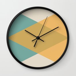 Mid Century - Yellow and Blue Wall Clock