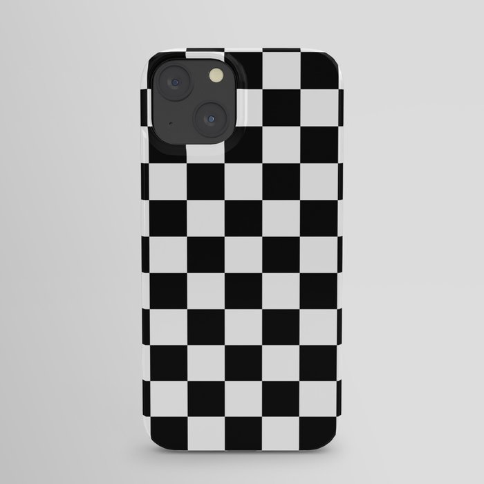 Race Flag Black and White Checkerboard iPhone Case