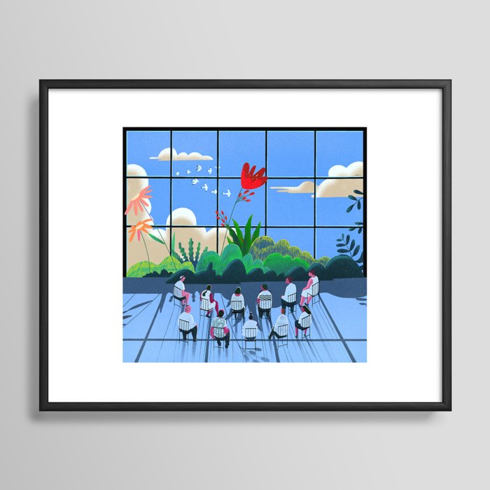 Life during the pandemic Framed Art Print