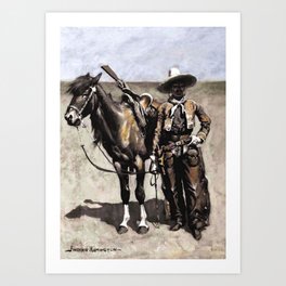 A Mexican Buckaroo in Texas by Frederic Remington Art Print