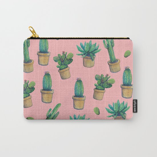 cactus pink water color Carry-All Pouch