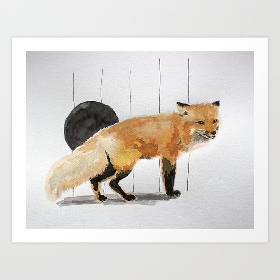 Smiling Fox Art Print