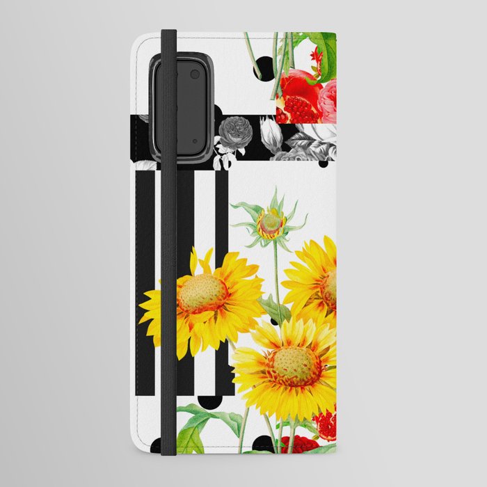 Italian,Sicilian art,patchwork,summer Flowers Android Wallet Case