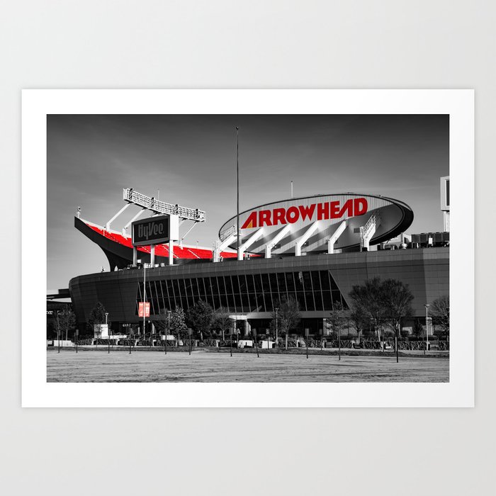 The Kingdom - Kansas City Arrowhead Stadium In Selective Color Art Print