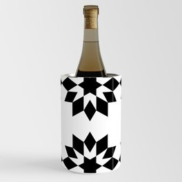 Black & white quilted pattern Wine Chiller