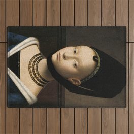 Portrait of a Young Girl by Petrus Christus Outdoor Rug