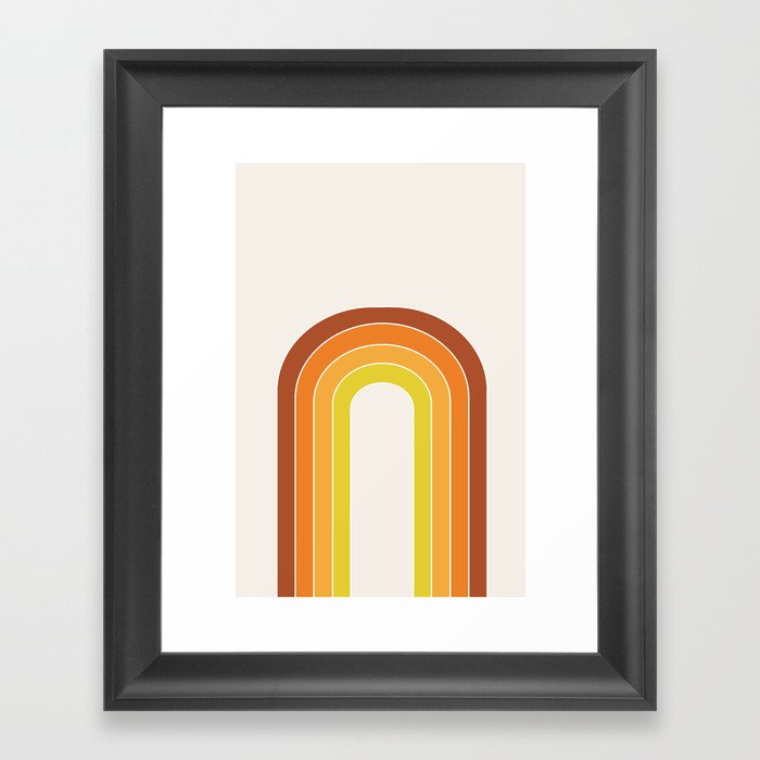 70s Rainbow Framed Art Print