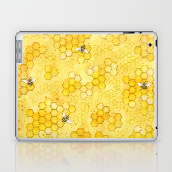 Meant to Bee - Honey Bees Pattern Laptop & iPad Skin