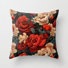 #7 Floral Pattern. Roses Flower Pattern Throw Pillow
