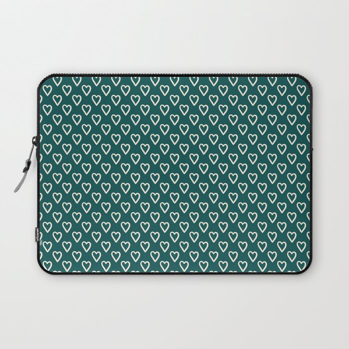 Blue and white hearts for Valentines day Laptop Sleeve