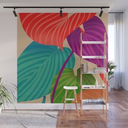 Colorful tropical leaves Wall Mural
