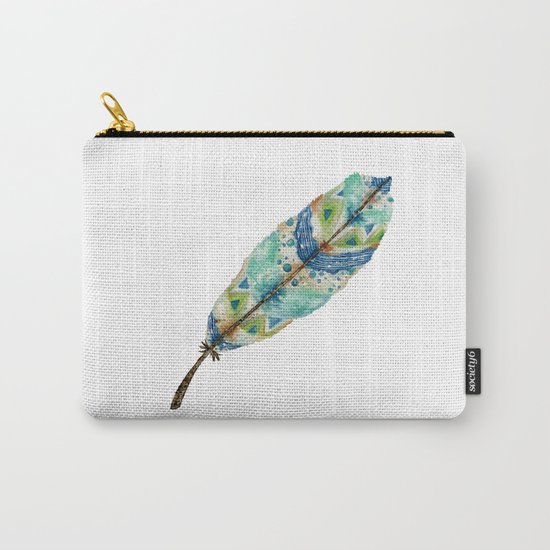 Seaside Feather Carry-All Pouch