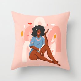 Girl 2 Throw Pillow