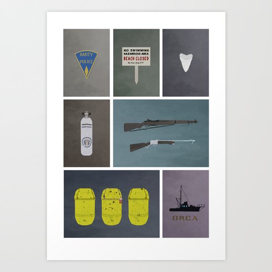 Jaws colors Art Print