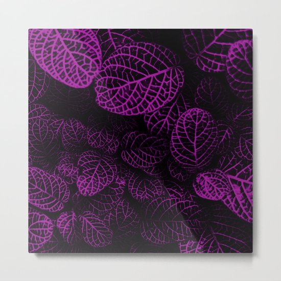 Tropical Purple Leaves Metal Print