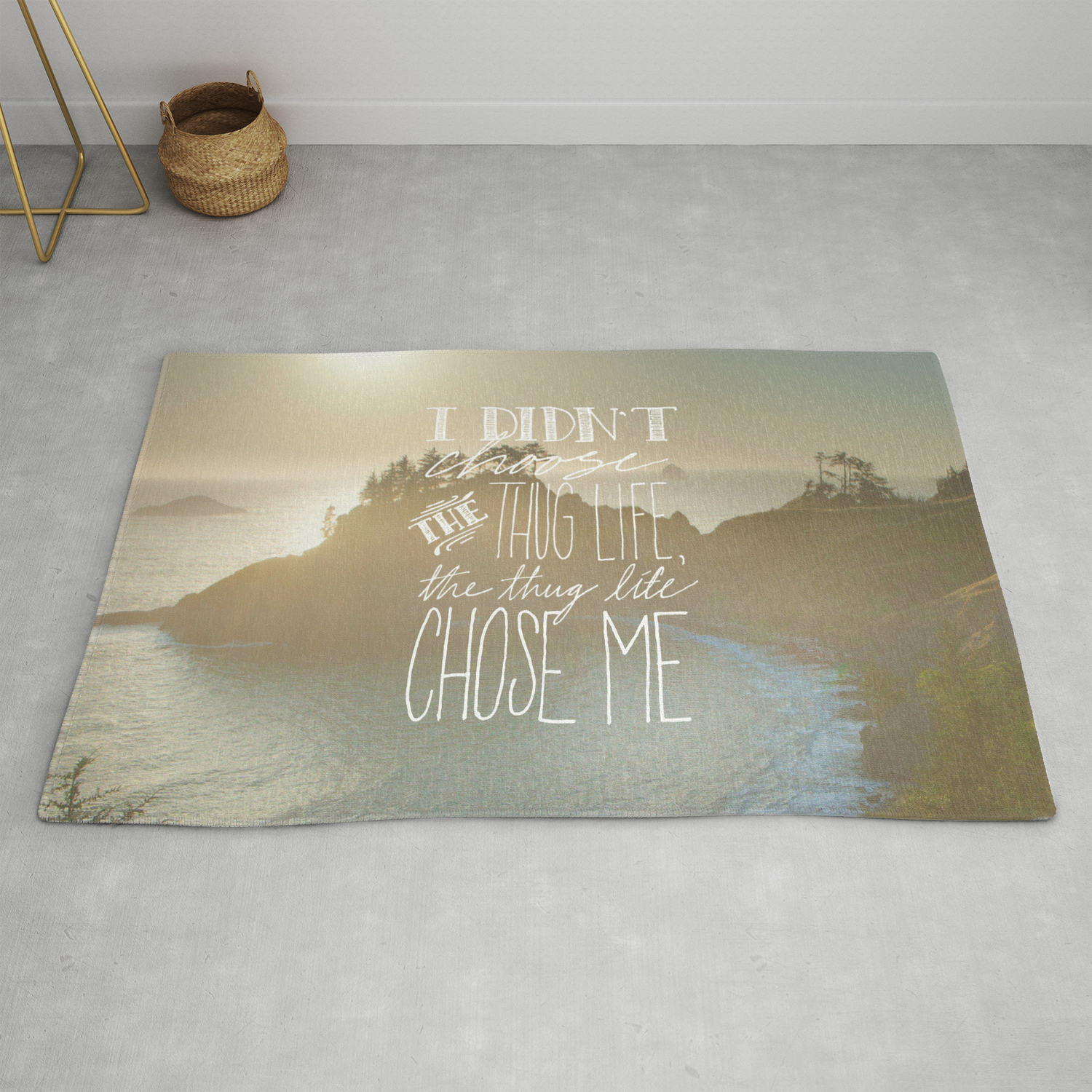 Oddly Placed Quotes 2 Thug Life Rug By Zeketucker Society6