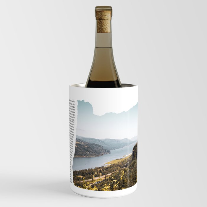 Oregon Minimalist Map and Columbia River Gorge Wine Chiller