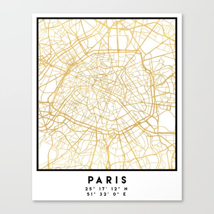 Paris France City Street Map Art Canvas Print By Deificusart Society6 Paris France City Street Map Art Canvas Print By Deificusart Society6