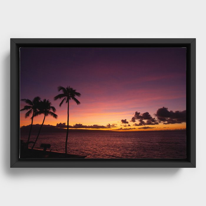 Sunset Maui Framed Canvas