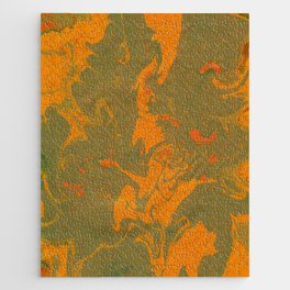 Marbling Atlas Ocre Jigsaw Puzzle