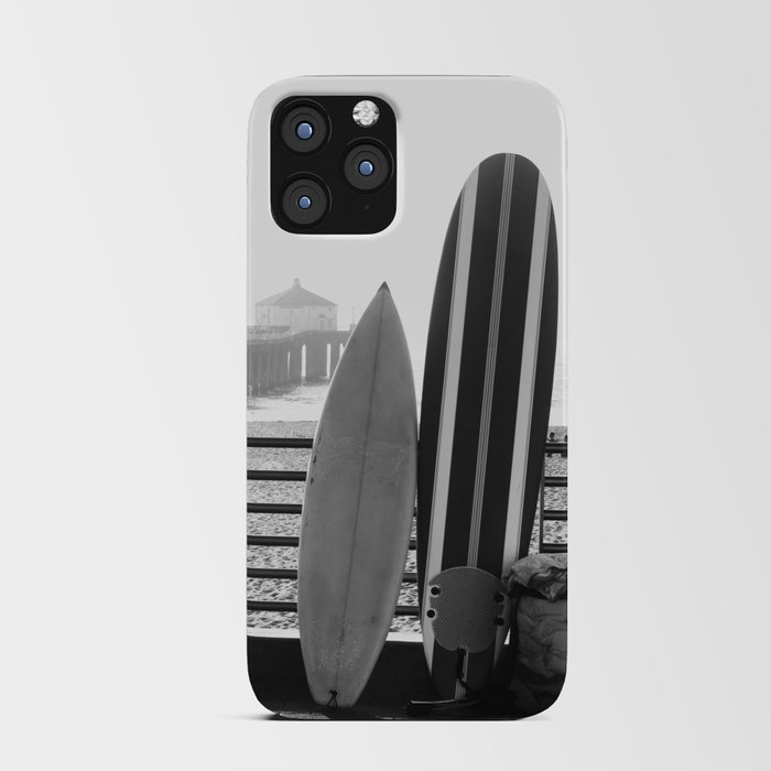 Surfboards at Manhattan Beach Pier iPhone Card Case