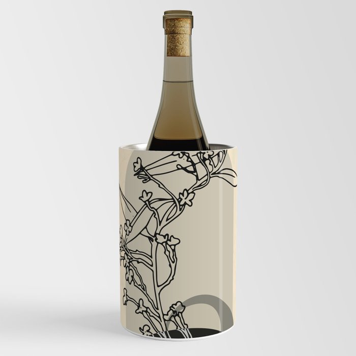 Abstract modern contour Flower Wine Chiller
