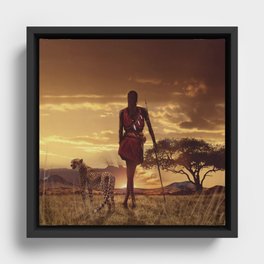 The rise of the Maasai Framed Canvas