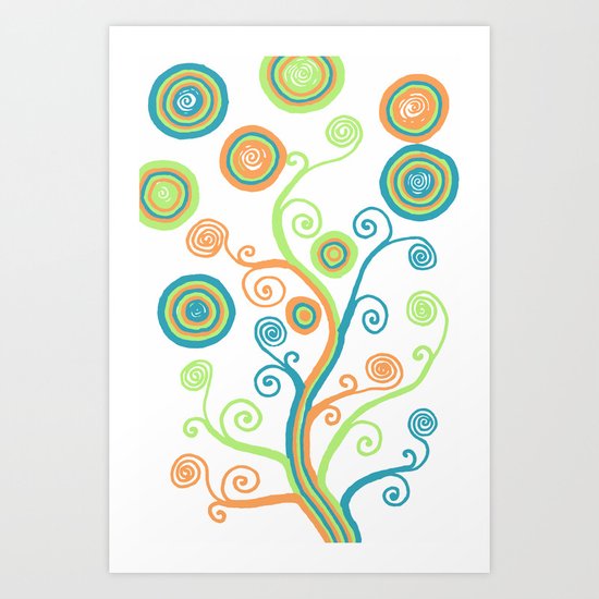 Glow Tree Art Print