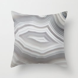 Grey and White Throw Pillow