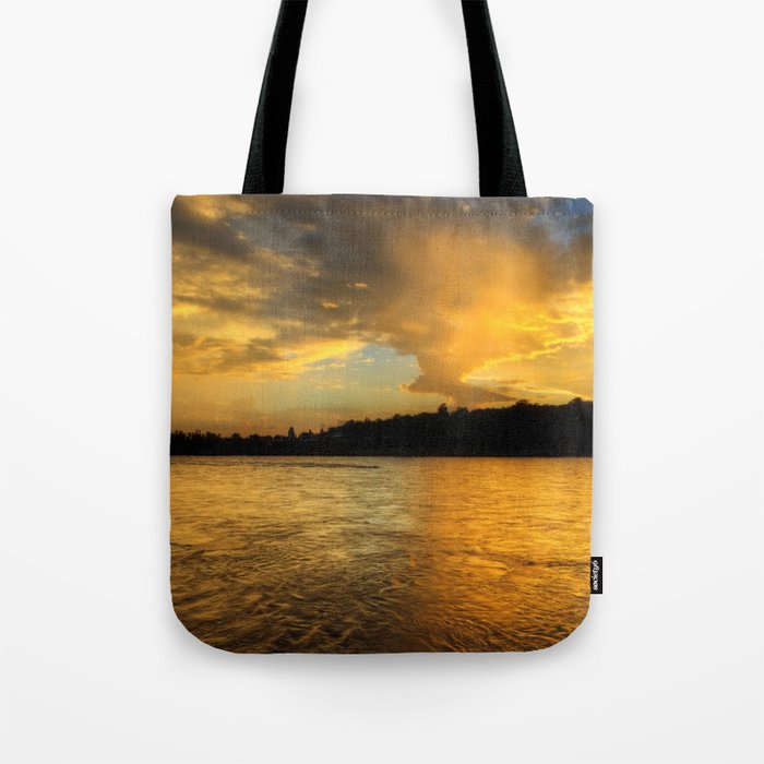 when the light turns to gold... Tote Bag