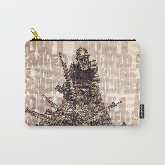 How I Survived The Zombie Apocalypse (colour option) Carry-All Pouch