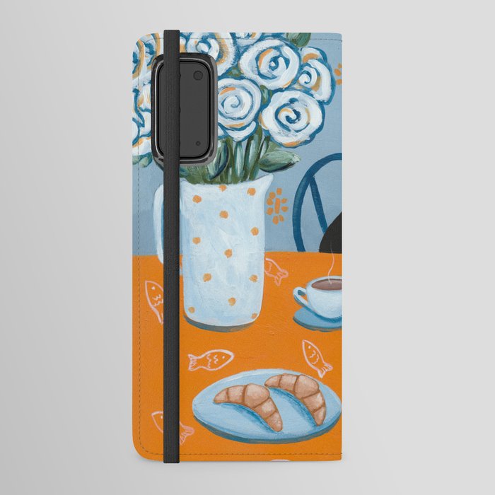 Cats and a French Press Android Wallet Case